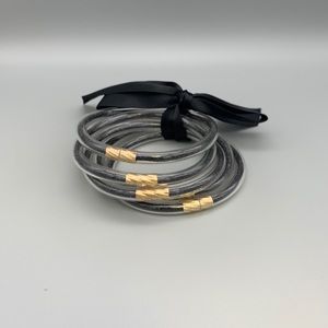 Black Glitter Bangle Bracelets